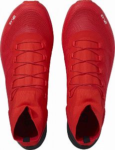 L40751600 Salomon SLAB Sense 8 SG racing red black white top view both shoes