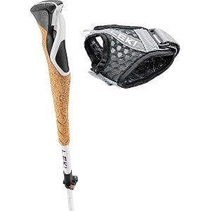 Leki Cross Trail FX Superlite Compact white/ferra/black - 100-120 cm karbonové hole na speedhiking a turistiku nacvakávací rukavička