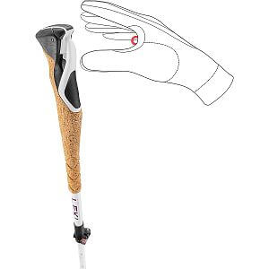 Leki Cross Trail FX Superlite Compact white/ferra/black - 100-120 cm karbonové hole na speedhiking a turistiku poutko na nacvaknutí
