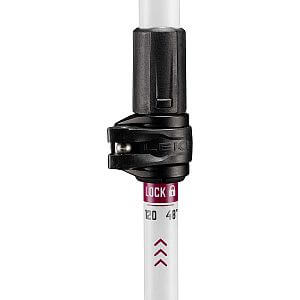 Leki Cross Trail FX Superlite Compact white/ferra/black - 100-120 cm karbonové hole na speedhiking a turistiku zámek lock systém
