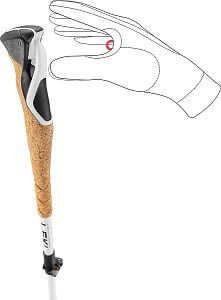 Leki Cross Trail FX Superlite white/envy/black - 110-130 cm karbonové hole na speedhiking běh i turistiku nacvaknutí