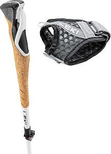 Leki Cross Trail FX Superlite white/envy/black - 110-130 cm karbonové hole na speedhiking běh i turistiku odepínatelná rukavička