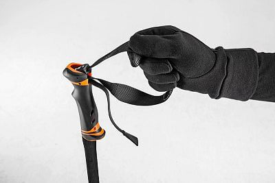 Leki Helicon Lite dark anthracite/neon orange/black - 110-145 cm hole na skitouring