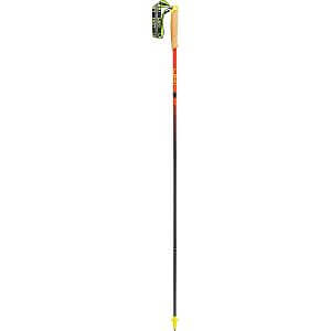Leki Neotrail Pro FX.One Superlite naturalcarbon-bright red-ruby red běžecké trailrunningové karbonové hole s tradičním poutkem ultralehké