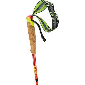 Leki Neotrail Pro FX.One Superlite naturalcarbon-bright red-ruby red běžecké trailrunningové karbonové hole s tradičním poutkem