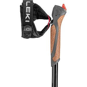 Leki Spin black/silver gray/white  - 100-130 cm nordic walking hole