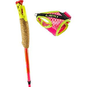 Leki Ultratrail FX.One SL neon pink/pastell orange/neon yellow běžecké skládací karbonové hole