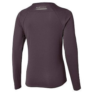 Mizuno Active DryAeroFlow Long Sleeve Tee W raisin dámské sportovní tričko s dlouhým rukávem