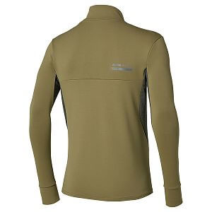 Mizuno Active Warmalite Half Zip Long Sleeve Top M martini olive