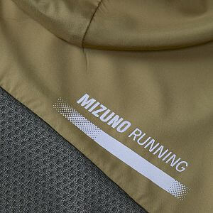 Mizuno Active Warmalite Hybrid Full Zip Hooded Long Sleeve Top M forest night / martini olive