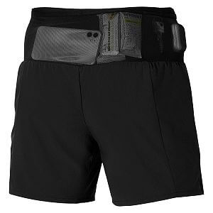 Mizuno Multi Pocket Short M black pánské běžecké kraťasy s elastickým pasem s kapsami
