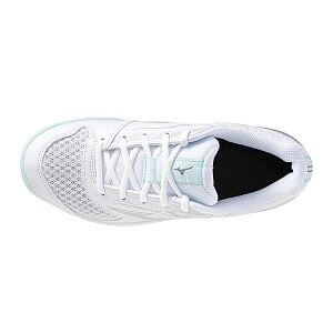 Mizuno Stealth Star 3 Jr.(C) white / blue tint juniorské indoorové boty svršek