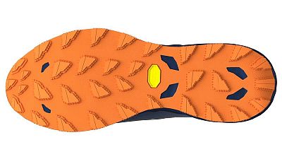 Mizuno Wave Daichi 9 M estate blue / lightning yellow / light orange pánské běžecké trailové boty