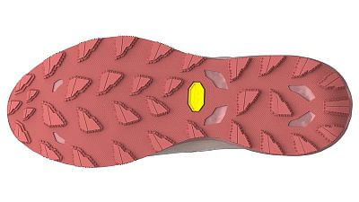 Mizuno Wave Daichi 9 W peach whip / larkspur / faded rode dámské běžecké trailové boty