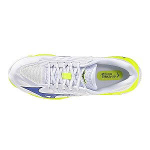 Mizuno Wave Lightning Elite U white / lightning yellow / dazzling blue unisex volejbalové halové boty