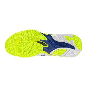 Mizuno Wave Lightning Elite U white / lightning yellow / dazzling blue unisex volejbalové halové boty