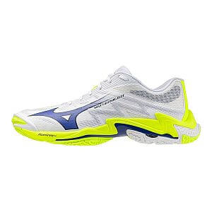 Mizuno Wave Lightning Elite U white / lightning yellow / dazzling blue unisex volejbalové halové boty
