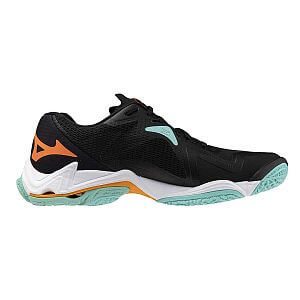 Mizuno Wave Lightning Z8 U black / tangelo / ice green unisex volejbalové sálovky boční pohled