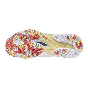 Mizuno Wave Lightning Z8 W white / calypso coral / pale banan dámské volejbalové boty podrážka