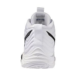 Mizuno Wave Momentum Elite MID U white/metallic gray/black unisex volejbalové kotníkové boty halové sálové indoor