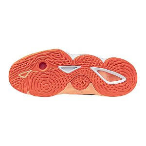 Mizuno Wave Momentum Elite U flamingo coral/lava orange/white unisex volejbalové boty halové sálové indoorové podrážka