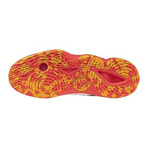Mizuno Wave Momentum Elite U white / fiery coral 2 / citrus unisex indoor boty podrážka
