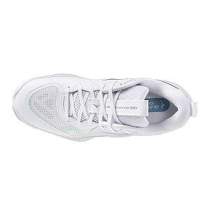 Mizuno Wave Momentum Elite W white / blue tint dámské volejbalové halové boty svršek