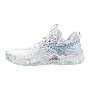 Mizuno Wave Momentum Elite W white / blue tint dámské volejbalové halové boty