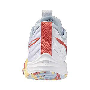 Mizuno Wave Momentum Elite W white / calypso coral / pale banan dámské volejbalové boty paty