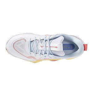 Mizuno Wave Momentum Elite W white / calypso coral / pale banan dámské volejbalové boty svršek