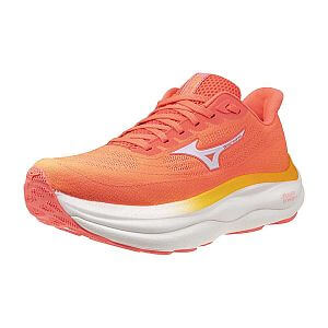 Mizuno Wave Sky 9 W striking coral / baseball white / citrus dámské běžecké silniční boty