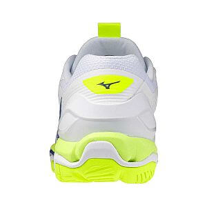 Mizuno Wave Stealth 6 U white / lightning yellow / dazzling blue unisex halové boty