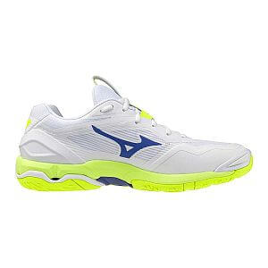 Mizuno Wave Stealth 6 U white / lightning yellow / dazzling blue unisex halové boty