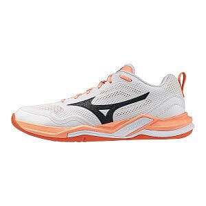 Mizuno Wave Stealth Pro U white/black/flamingo coral