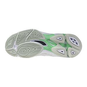 Mizuno Wave Voltage 2 U white / black / frozen emerald unisex volejbalové halové boty podrážka