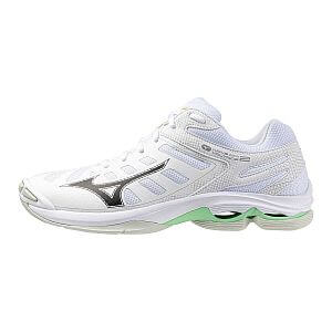 Mizuno Wave Voltage 2 U white / black / frozen emerald unisex volejbalové halové boty