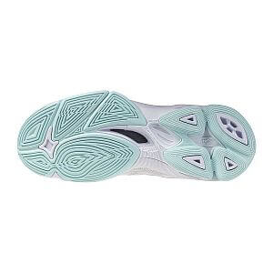 Mizuno Wave Voltage 2 W white / blue tint dámské volejbalové halové boty podrážka