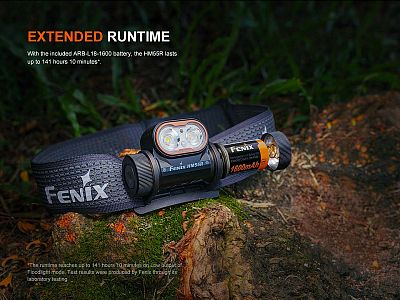 Nabíjecí čelovka Fenix HM55R celočerná extra dlouhá výdrž