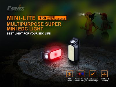 Nabíjecí svítilna Fenix MINI-LITE malá multifunkční dobíjecí se sponou