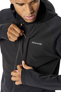 NNormal Men's Active Warm Jacket svart/black pánská mikina pro turistiku i volný čas náprsní kapsa