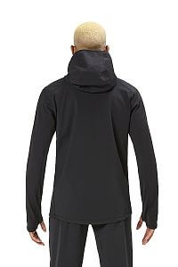NNormal Men's Active Warm Jacket svart/black pánská mikina pro turistiku i volný čas zadní pohled
