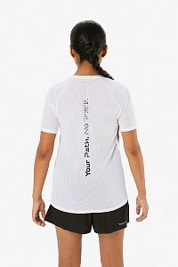 NNormal Race T-Shirt W white dámské běžecké tričko zadní pohled