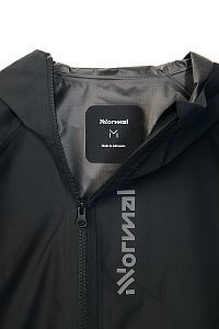 NNormal Trail Rain Jacket M black pánská běžecká bunda detail zip 
