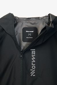 NNormal Trail Rain Jacket W black dámská běžecká bunda detail zip