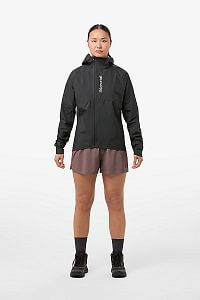 NNormal Trail Rain Jacket W black dámská černá bunda na běh