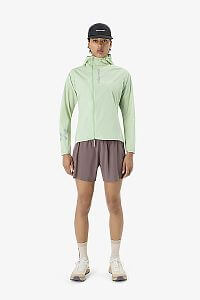 NNormal Trail Wind Jacket W light green dámská běžecká bunda s kapucí - větrovka