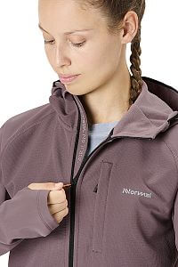 NNormal Women's Active Warm Jacket alberg/purple dámská mikina na turistiku i pro volný čas celorozepínací