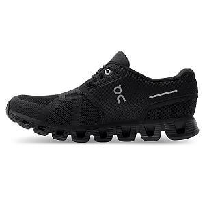 On Running Cloud 5 W all black boční pohled boty pro běh i volný čas