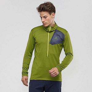 Pánská mikina SALOMON Grid HZ Mid Hoodie M avocado night sky 1