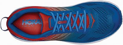 Pánské běžecké silniční boty HOKA ONE ONE M Clifton 6 WIDE Mandarin red imperial blue_5